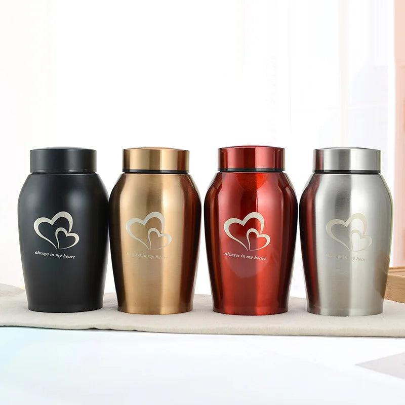 Multi-colored Stainless Steel Pet Urn