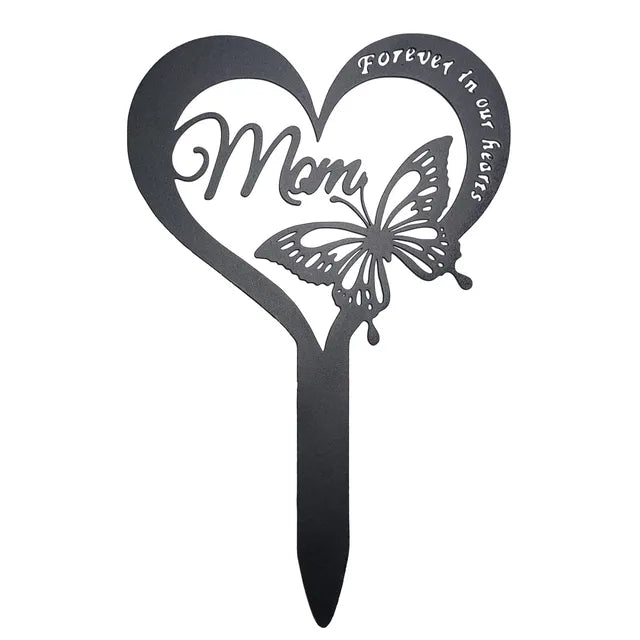 "Mom" Cemetery Decoration Butterfly