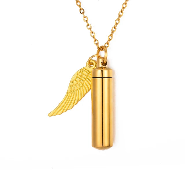Angel Wing with Urn Necklace