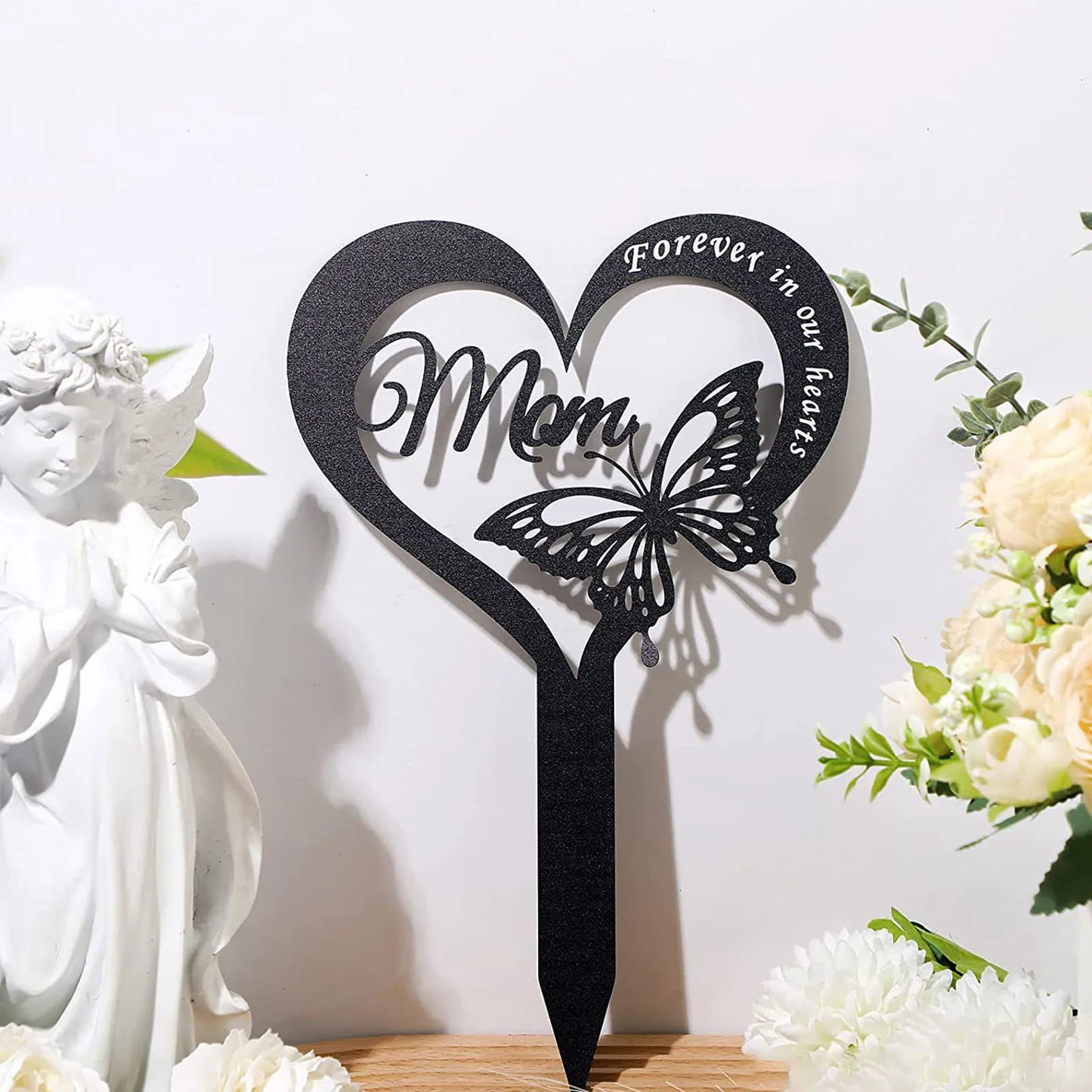 "Mom" Cemetery Decoration Butterfly