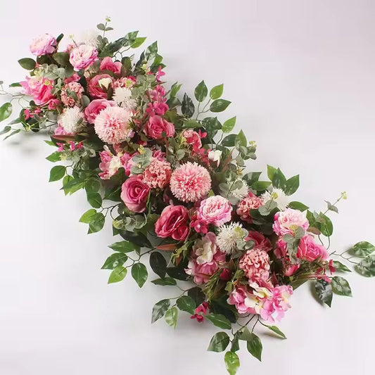 Deep pink artificial flower centrepiece