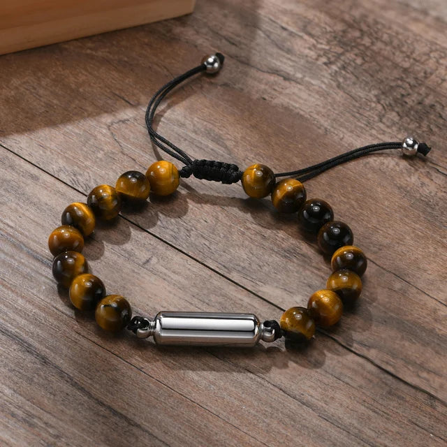 Lava Stone Bead Urn Bracelet