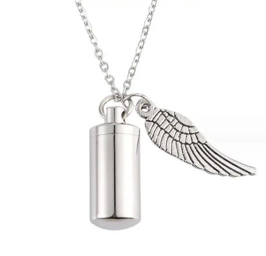 Angel Wing with Urn Necklace